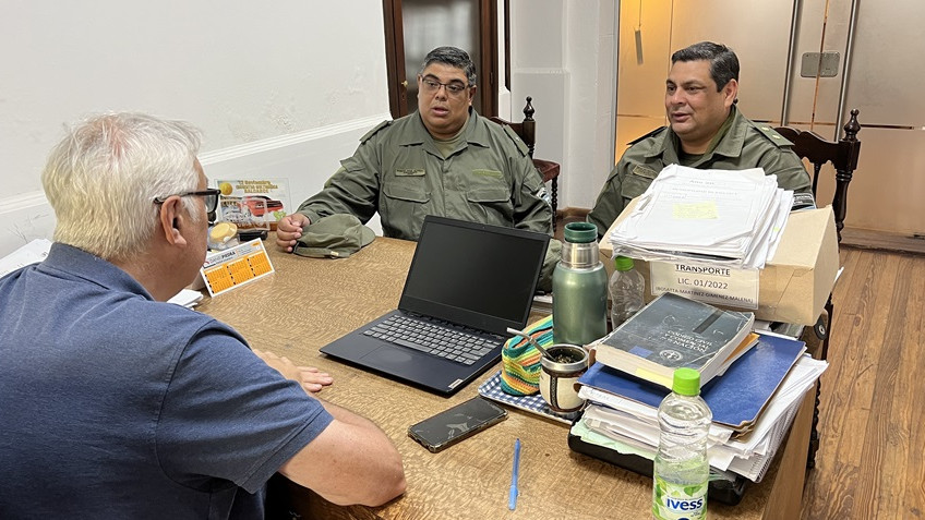 EL SECRETARIO DE GOBIERNO RECIBIÓ AL NUEVO JEFE DE LA AGRUPACION BUENOS AIRES DE GENDARMERÍA