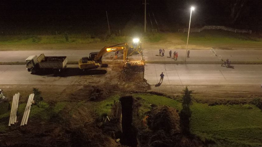 FINALIZARON LOS TRABAJOS DE CONEXIÓN DE LAS PLANTAS MODULARES EN AVENIDA SAN MARTÍN