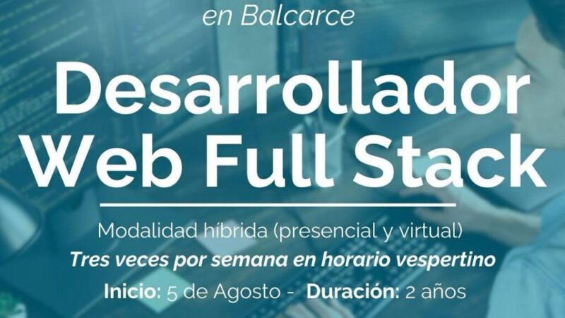 NUEVA CARRERA EN PROGRAMACIÓN: DESARROLLADOR WEB FULL STACK