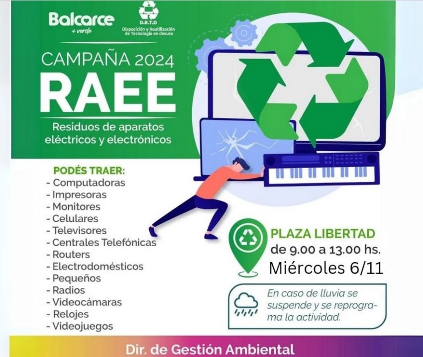 CAMPAÑA DE RECOLECCIÓN DE RESIDUOS ELECTRÓNICOS Y ELÉCTRICOS EN DESUSO (RAEE)