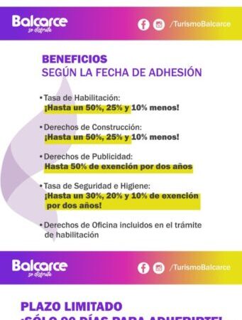 BENEFICIOS PARA REGISTRAR ALOJAMIENTOS Y EMPRENDER EN BALCARCE