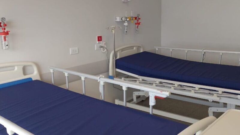 RECORRIDA POR LA OBRA FINALIZADA EN EL SEGUNDO PISO DEL HOSPITAL MUNICIPAL