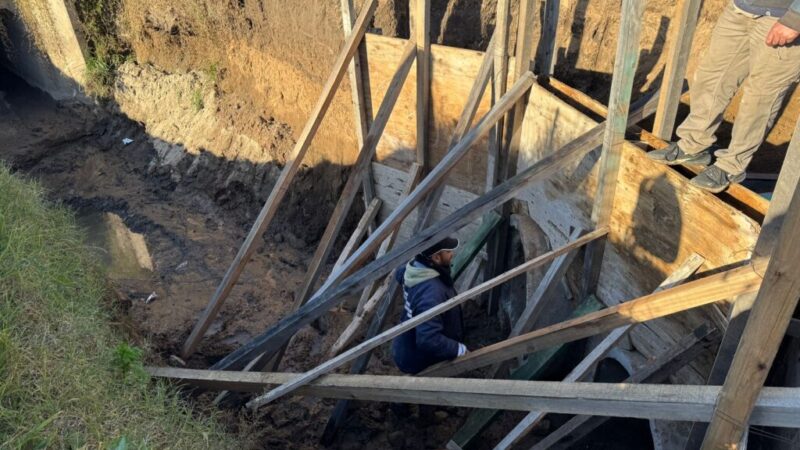 CONTINÚAN LAS OBRAS DE INFRAESTRUCTURA HÍDRICA EN LA INTERSECCIÓN DE PUEYRREDÓN Y CASEROS