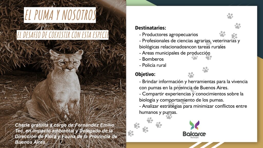 Jornada sobre la convivencia con pumas en territorio Bonaerense