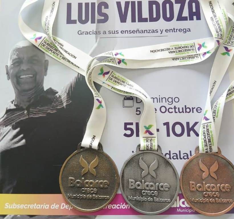 Carrera «Luis Vildoza»: Medalla finisher para los participantes