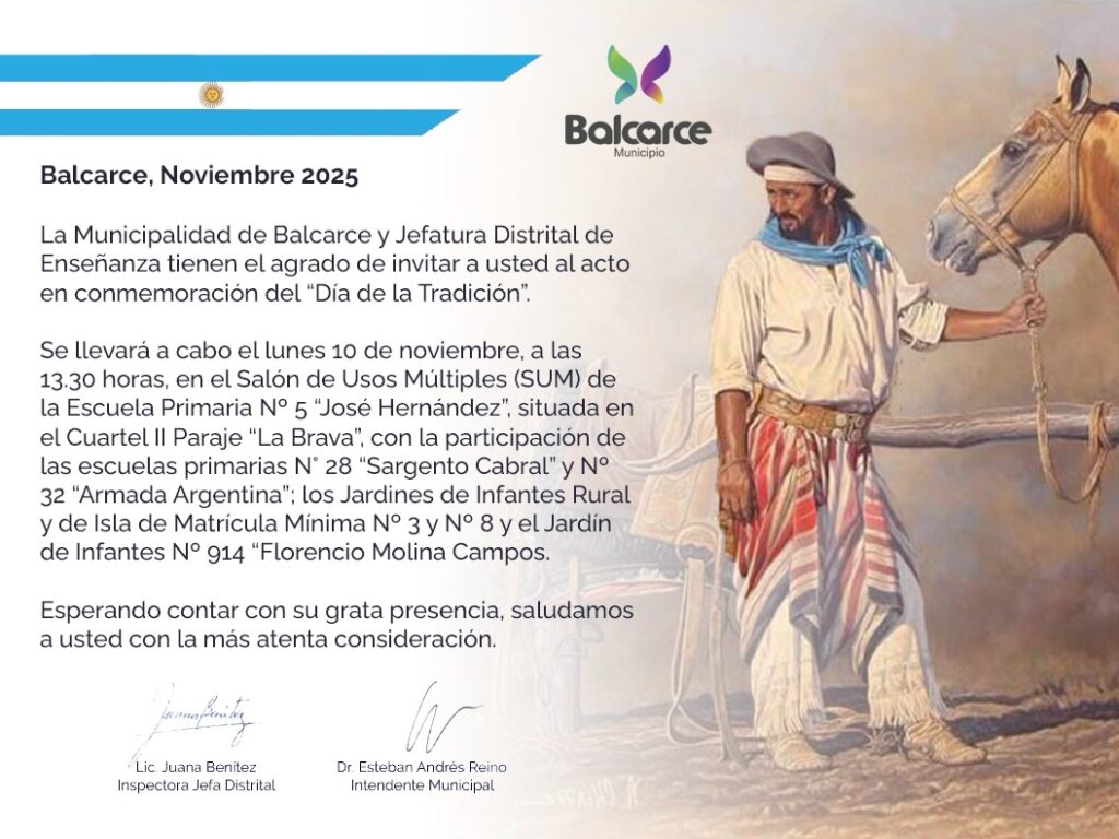 Se conmemorará el Dia de la Tradición en la escuela Nº 5 “José Hernandez”