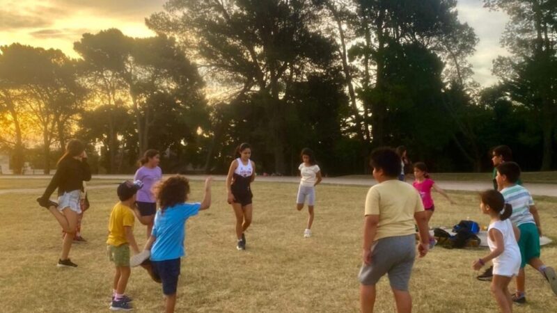 Actividad de la escuela de iniciación atlética