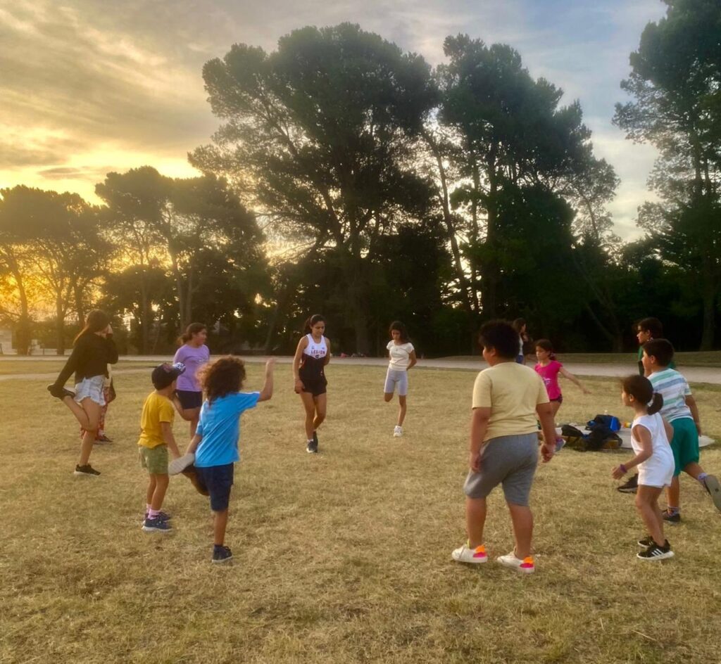 Actividad de la escuela de iniciación atlética
