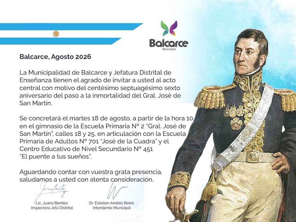 Acto central en homenaje al General José De San Martín