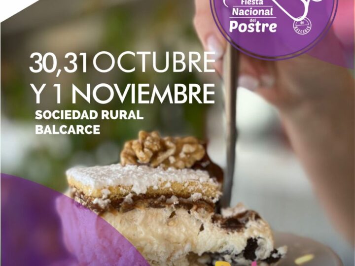 La 22ª Fiesta Nacional del Postre se realizará el 30 y 31 de octubre y el 1 de noviembre