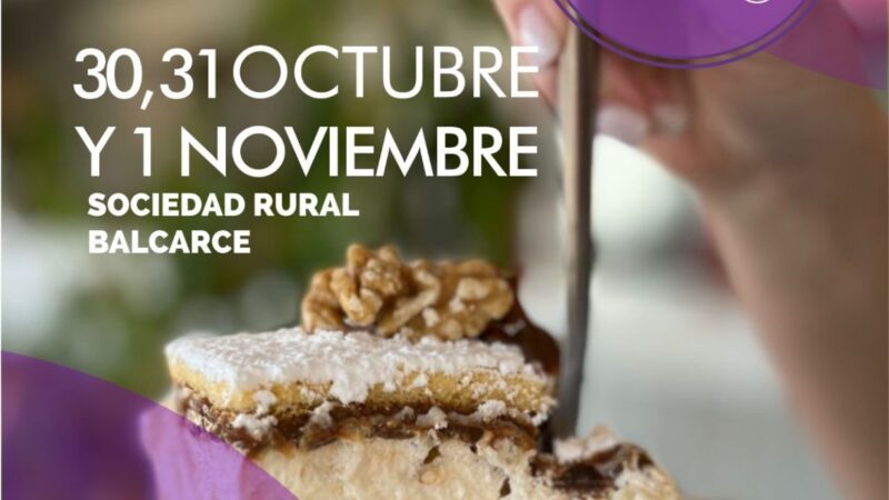 La 22ª Fiesta Nacional del Postre se realizará el 30 y 31 de octubre y el 1 de noviembre